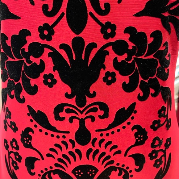 Flocked, V-Neck, Scuba Knit Dress from Nordstrom - Picture 6 of 6